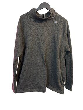 Eddie Bauer High Neck Gray Pullover Women's 1X